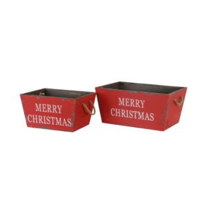 Caja de madera de Navidad 38x28x18 cm