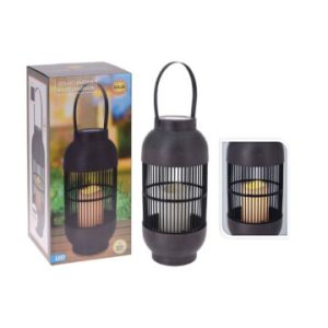 farol solar led rattan