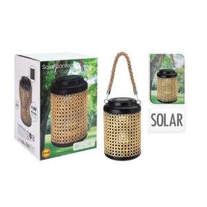 farol solar con asa decorativo